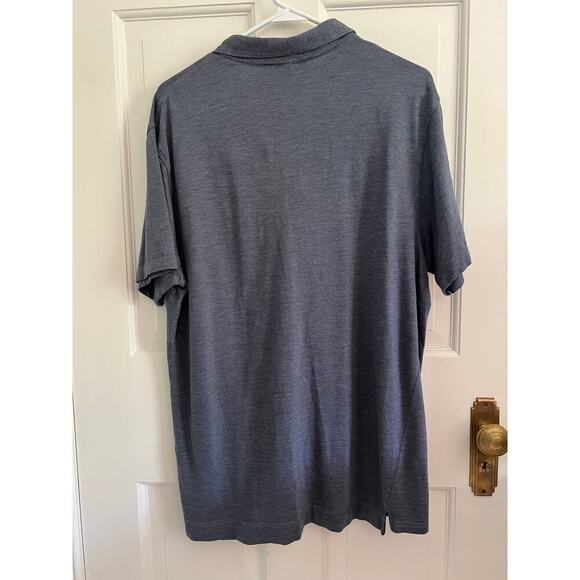 Peter Millar Collection Men's XL Polo Collared Blue Shirt Silk Short Sleeve Golf - Picture 3 of 11